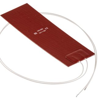 Tappetino riscaldante in silicone RS PRO, 12 V cc, 7,5 W, 50 x 150mm, +200°C