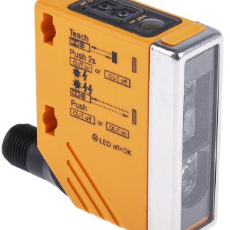 Sensore fotoelettrico Rettangolare ifm electronic, a diffusione, rilevamento 50 mm → 1,8 m., uscita PNP