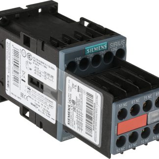 Relè contattore Siemens, serie 3RH2, 4NO + 4NC, 10 A, bobina 230 V ca