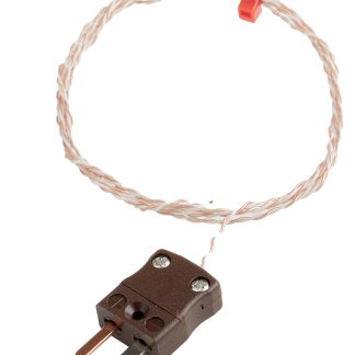 Termocoppia a giunzione esposta tipo T, Ø sonda 1/0.3mm, lungh. sonda 1m, +250°C