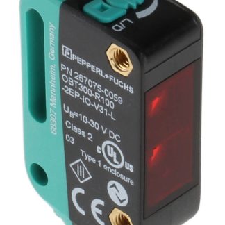 Sensore fotoelettrico Rettangolare Pepperl + Fuchs, a soppressione di sfondo, rilevamento 7 mm → 300 mm, uscita