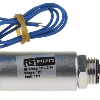 Solenoide lineare A trazione RS PRO, 12 V c.c., corsa max. 10mm