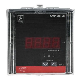 Amperometro digitale da pannello RS PRO, foro L 90mm x H 90mm, Classe 1.0