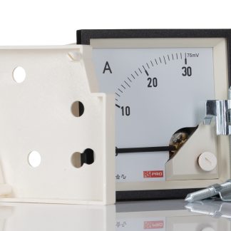 Voltmetro RS PRO, max 0/30A For Shunt 75mV, c.c., foro L 68mm x H 68mm, 1%