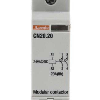 Contattore Lovato, serie CN, 2 poli, 2 NA, 20 A, bobina 24 V ca/cc