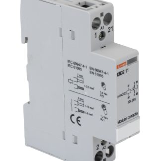 Contattore Lovato, serie CN, 1 poli, 1 NO + 1 NC, 32 A, bobina 24 V ca/cc
