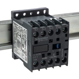 Contattore Schneider Electric, serie LC1K, 3 poli, 3 NA, 6 A, 3 kW, bobina 110 V c.a.