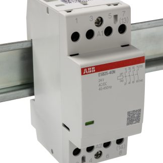 Contattore ABB, serie ESB, 4 poli, 4 NA, 25 A, 17,3 kW, bobina 24 V