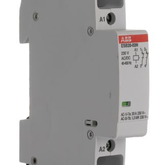 Contattore ABB, serie ESB, 2 poli, 2NC, 20 A, 4,6 kW, bobina 230 V c.a.