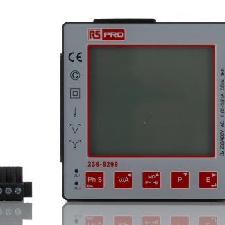 Contatore di energia RS PRO, 1-3 fasi, display Retroilluminato a 3 cifre