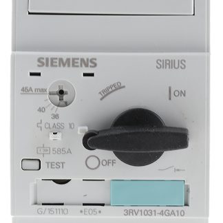 Interruttore protezione motori 3P Siemens 3RV1031-4GA10 serie 3RV1, 36→ 45 A, interruzione 4 kA, 690 V
