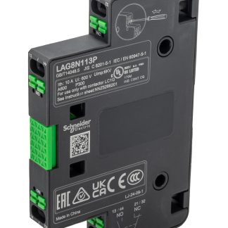 Blocco di contatti ausiliari Schneider Electric, 2 contatti, 1 NA + 1 NC, montaggio laterale, serie LAG8N