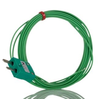 Termocoppia a giunzione esposta tipo K, Ø sonda 1/0.3mm, lungh. sonda 5m, +260°C