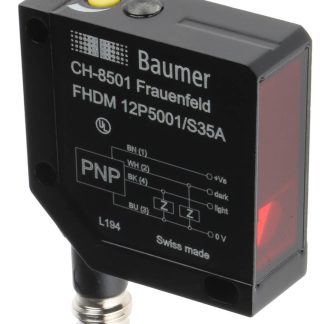 Sensore fotoelettrico Rettangolare Baumer, a diffusione, rilevamento 15 mm → 300 mm, uscita PNP