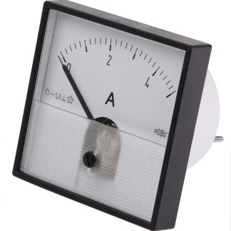 Amperometro analogico da pannello HOBUT, max 0/5A Direct Connected DC, c.c., foro L 72mm x H 72mm, Classe 1.5