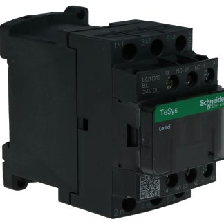 Contattore Schneider Electric, serie LC1D, 3 poli, 3 NA, 18 A, 7,5 kW, bobina 24 V c.c.