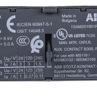 Contatto ausiliario ABB, 2 contatti, 1 N/C + 1 N/A, montaggio frontale, serie HK1