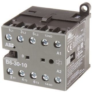 Contattore ABB, serie B6, 3 poli, 3 NA, 20 A, 4 kW, bobina 110 V c.a.