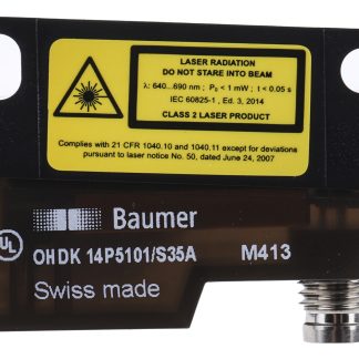 Sensore fotoelettrico Rettangolare Baumer, a diffusione, rilevamento 20 mm → 350 mm, uscita PNP