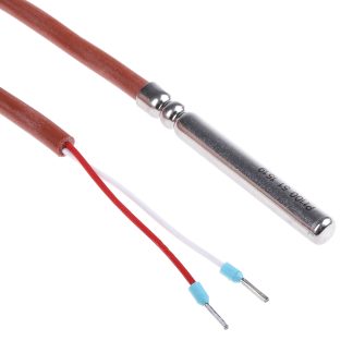 Sensore RTD PT100 Jumo, Ø 6mm, L. 50mm + 2.5m, +180°C max