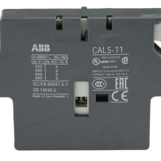 Blocco di contatti ausiliari ABB, 2 contatti, 1 N/C + 1 N/A, montaggio laterale, serie CAL5