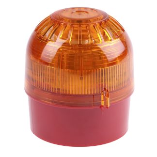 Segnalatore acustico e luminoso Klaxon serie Sonos, Ambra, 17 → 60 V c.c., 106dB a 1 m