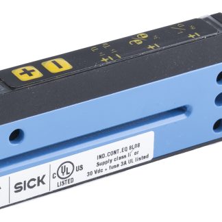 Sensore fotoelettrico a forcella SICK, a fascio diretto, rilevamento 2 mm, uscita PNP