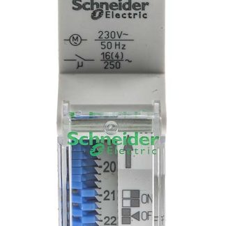 Temporizzatore per guida DIN Schneider Electric, Unipolare normalmente aperto, 230 V ca, 1 canale, Minuti