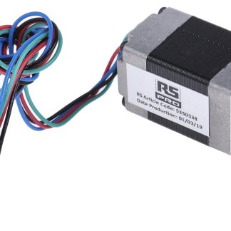 Motore passo passo Magnete permanente, ibrido RS PRO, coppia 17.5mNm, ang. 1.8°, 3,96 V.,Ø asta 4mm