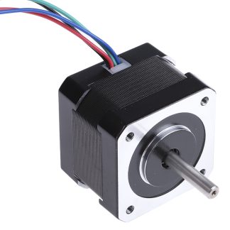 Motore passo passo Magnete permanente, ibrido RS PRO, coppia 0.22Nm, ang. 1.8°, 2,8 V,Ø asta 5mm