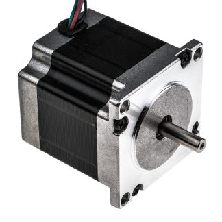 Motore passo passo Magnete permanente, ibrido RS PRO, coppia 1.26Nm, ang. 0.9°, 2,5 V,Ø asta 6.35mm