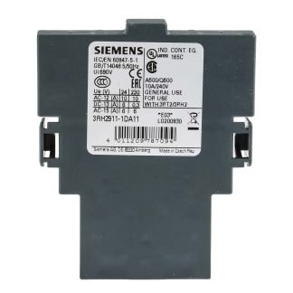 Contatto ausiliario Siemens, 2 contatti, 1 N/C + 1 N/A, montaggio a innesto