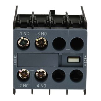 Contatto ausiliario Siemens, 2 contatti, 1 N/C + 1 N/A, montaggio a innesto, serie 3RH2