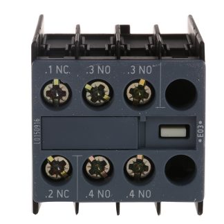 Contatto ausiliario Siemens, 3 contatti, 1NC + 2NO, montaggio a innesto