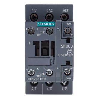 Contattore Siemens, serie Size S0, 3RT2, 3 poli, 3 NA, 9 A, 4 kW, bobina 24 V c.a.