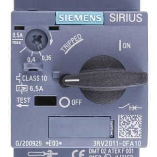 Interruttore automatico del motore Siemens, 690 V, 0,35 → 0,5 A SIRIUS 3RV