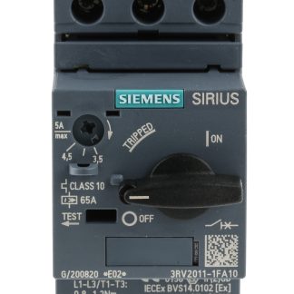Interruttore automatico del motore Siemens, 3,5 → 5 A SIRIUS 3RV