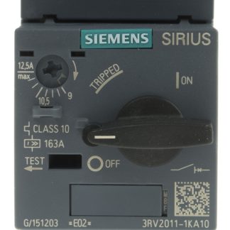 Interruttore automatico del motore Siemens, 9 → 12 A. SIRIUS 3RV