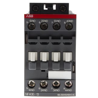 Relè contattore ABB, serie NF, 4 poli, 4NO, 6 A, bobina 230 V ca/cc