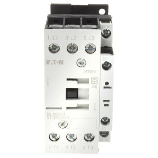 Contattore Eaton, 3 poli, 3 NA, 25 A, 11 kW, bobina 24 V c.a.