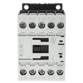 Contattore Eaton, 4 poli, 4NO, 20 A, 5,5 kW, bobina 24 V c.c.