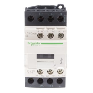 Contattore Schneider Electric, serie LC1D, 4 poli, 2 NO + 2 NC, 9 A, bobina 24 V c.c.