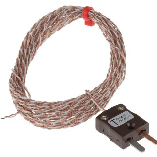 Termocoppia a giunzione esposta tipo T, Ø sonda 1/0.315mm, lungh. sonda 5m, +250°C