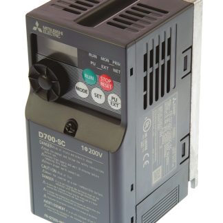 Inverter Mitsubishi Electric, 0,1 kW, 230 V c.a., 1 fase, 0.2 → 400Hz
