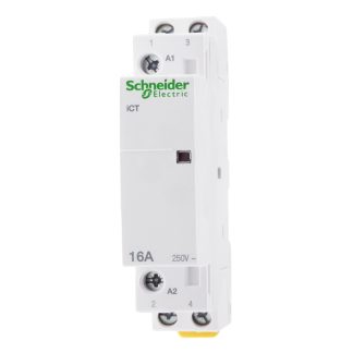 Contattore Schneider Electric, serie iCT, 2 poli, 2 N/A, 16 A, bobina 24 V c.a.