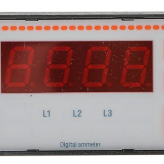 Amperometro digitale Lovato, c.a., foro L 91mm x H 45mm, ±0,5%