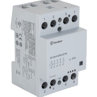 Contattore Finder, serie 22, 4 poli, 40 A, bobina 24 V c.a./c.c.