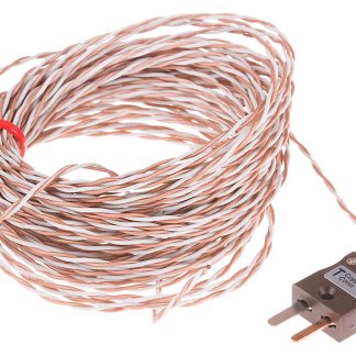 Termocoppia a giunzione esposta tipo T, Ø sonda 7/0.2mm, lungh. sonda 10m, +250°C