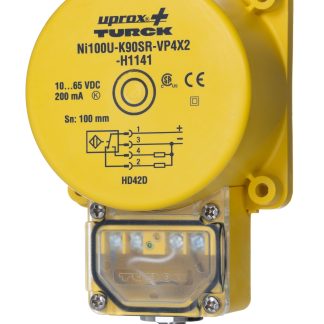 Sensore di prossimità a parallelepipedo Turck, M12, rilevamento 100 mm, 10 → 65 V c.c.