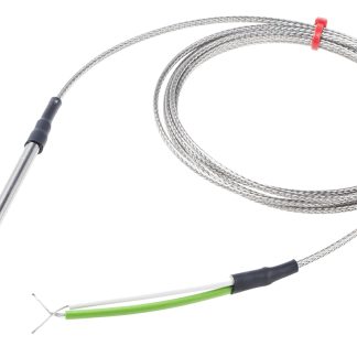 Termocoppia con messa a terra tipo K, Ø sonda 4.76mm, lungh. sonda 100mm, +350°C